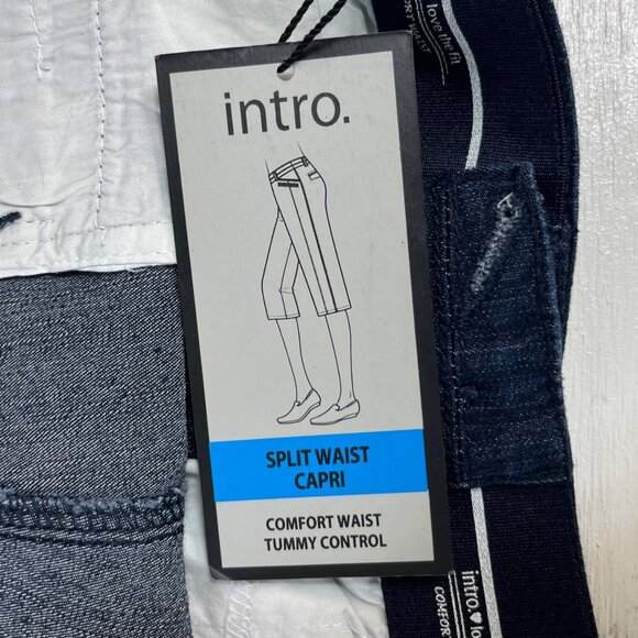Intro Capri Pants Jeans Womens Size 24W Dark Wash Comfort Waist New - Picture 10 of 12